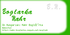 boglarka mahr business card